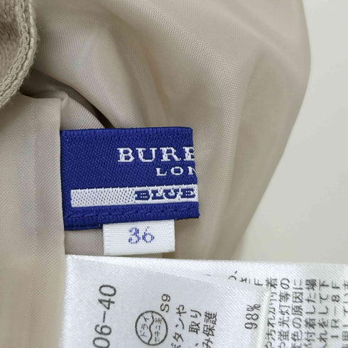バーバリーブルーレーベル BURBERRY BLUE LABEL ベージュスカート ベルト付き ポケット付き レディース EUR:36