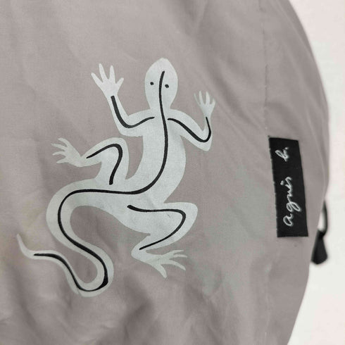 アニエスベーボヤージュ agnes b. VOYAGE とかげプリント 折り畳み ナイロントートバッグ エコバッグ レディース