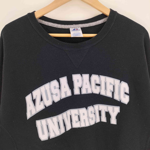 ラッセルアスレチック RUSSELL ATHLETIC 90S カレッジロゴ 前Vガゼット クルーネック スウェット メンズ import:L
