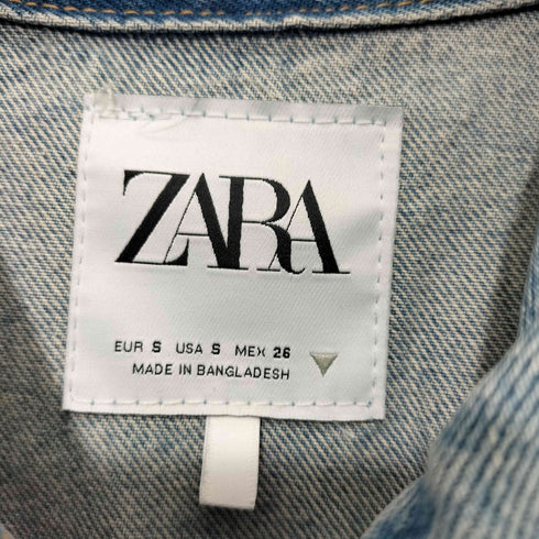 ザラ ZARA ウォッシュド デニム トラッカー ジャケット レディース S
