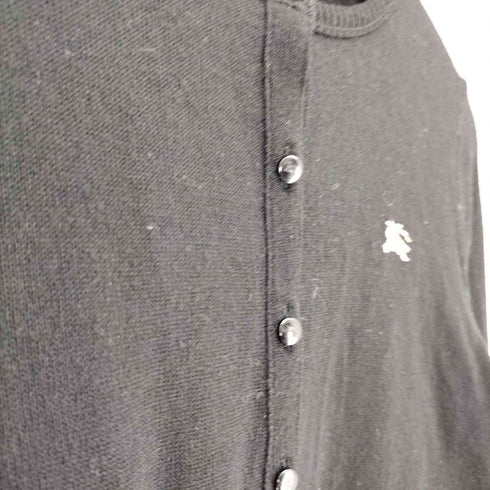 バーバリーブルーレーベル BURBERRY BLUE LABEL エクストリアン ナイト ホースロゴ 刺繍 ノバチェック ウール カーディガン レディース EUR:38