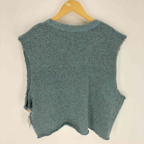 フブ FUBU 90S ロゴワッペン カットオフ リメイク ニット ベスト メンズ import:XL