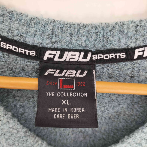 フブ FUBU 90S ロゴワッペン カットオフ リメイク ニット ベスト メンズ import:XL