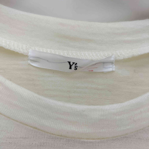ワイズ Ys フリル 切替 デザイン ハイゲージ ウール L/S カットソー ロンT レディース