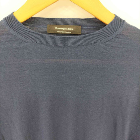 エルメネジルドゼニア Ermenegildo Zegna イタリア製 ウール ハイゲージ クルーネック ニット メンズ 50
