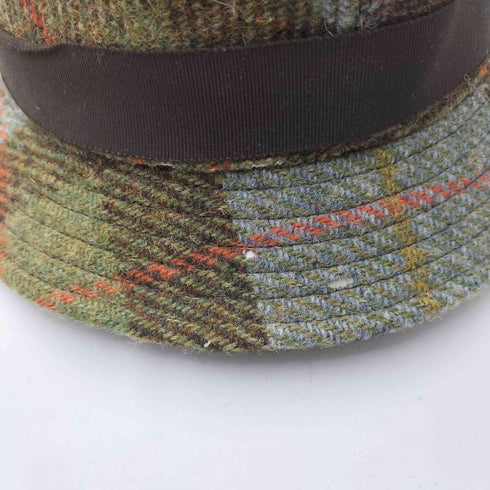 ハリスツイード Harris Tweed チェック柄 ウールハット メンズ