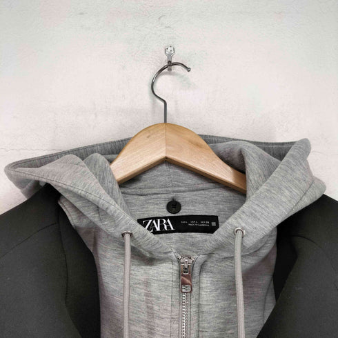 ザラ ZARA フードレイヤークロップドジャケット レディース L