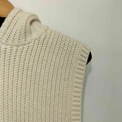 ザラ ZARA ノースリーブ ニット パーカー レディース import:S