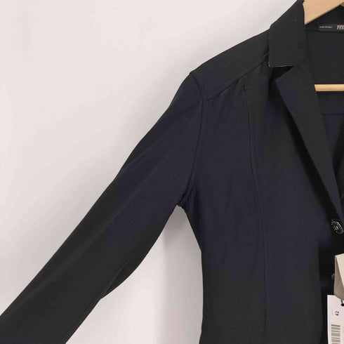 ジャンフランコフェレ GIANFRANCO FERRE 00S 01AW イタリア製 50/50 ウール レーヨン 袖 エンブレム 刺繍 ロゴ刻印 メタルボタン ハーフ チェスターコート レディース EUR:42