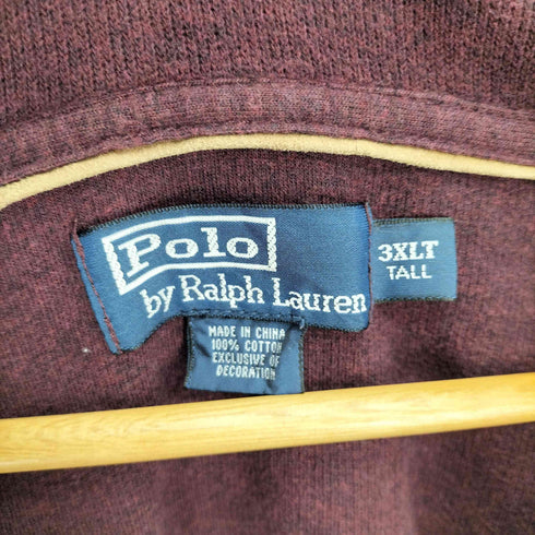 ポロバイラルフローレン Polo by RALPH LAUREN 90S ポニー刺繍 ハーフジップ スウェット メンズ import:XXL