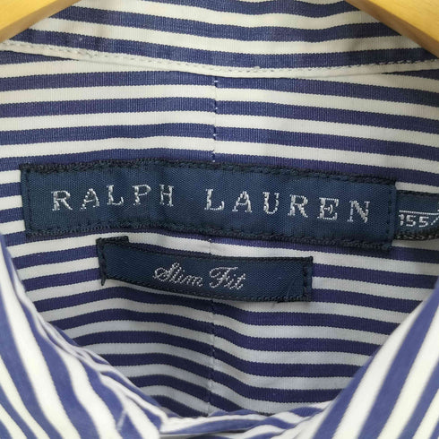 ラルフローレン RALPH LAUREN SLIM FIT ポニー刺繍 ストライプシャツ レディース US:0-2