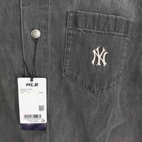 エムエルビー MLB Varsity Logo Denim Shirts バーシティ ロゴ デニム シャツ メンズ import:M