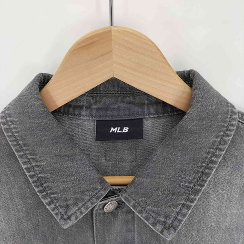 エムエルビー MLB Varsity Logo Denim Shirts バーシティ ロゴ デニム シャツ メンズ import:M