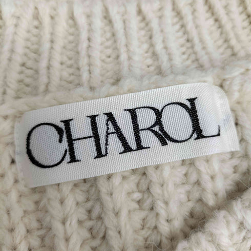 charol コクーンスリーブVネックニットプルオーバー レディース