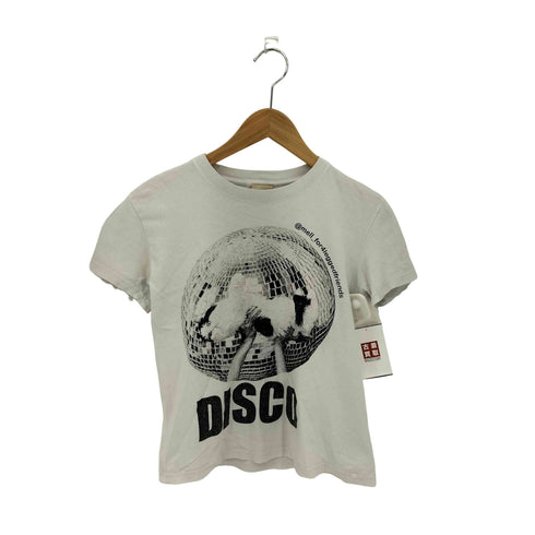 DISCO TEE プリントクルーネックTシャツ Y2K レディース