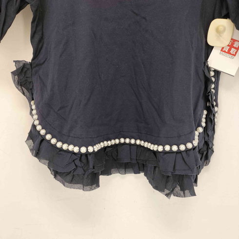 ミュベール MUVEIL 裾切り替えパール刺繍Tシャツ レディース JPN:36