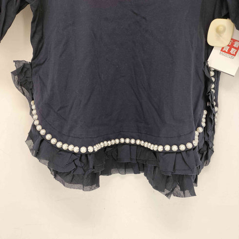 ミュベール MUVEIL 裾切り替えパール刺繍Tシャツ レディース JPN:36