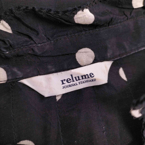 ジャーナルスタンダードレリューム JOURNAL STANDARD relume ドットプリントピンタックフレアワンピース レディース FREE