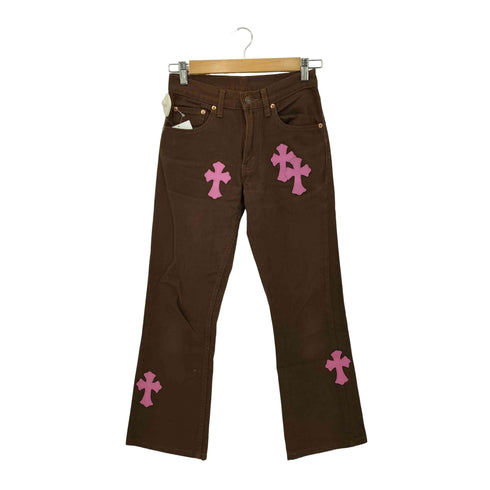 リーバイス Levis 505 ボタン裏HK26 クロスパッチ リメイク フレアパンツ Y2K レディース W25 L32