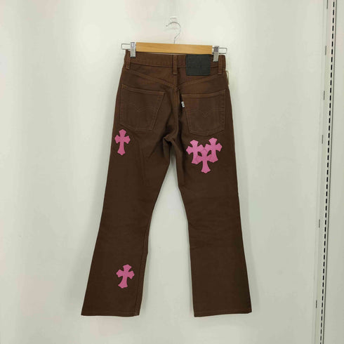 リーバイス Levis 505 ボタン裏HK26 クロスパッチ リメイク フレアパンツ Y2K レディース W25 L32