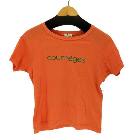 クレージュ courreges ロゴプリントラグランTシャツ レディース 9R