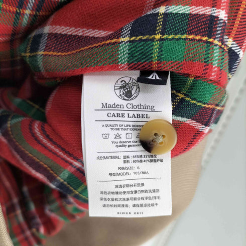 Guaranteed Products 裏地チェック スイングトップ メンズ