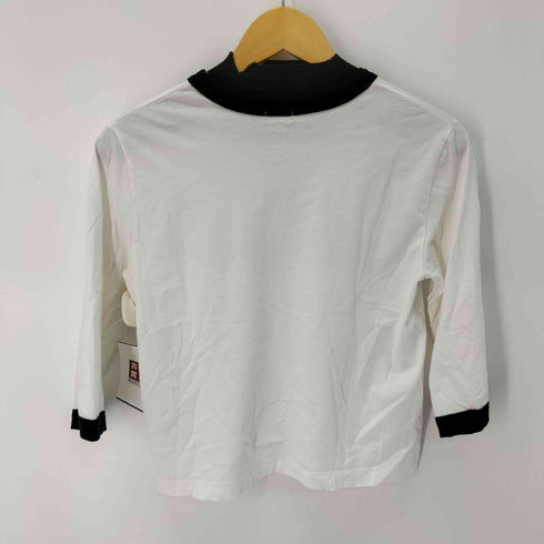 ロエフ LOEFF オーガニック コットン ハイゲージ天竺 5分袖 リンガー Tシャツ レディース