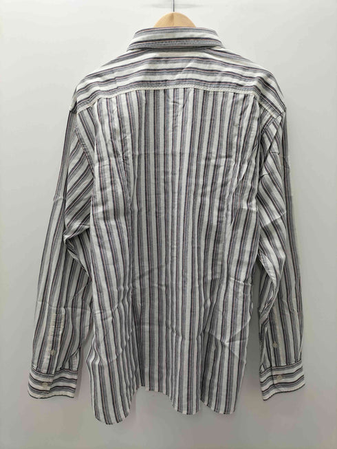 エディーバウアー Eddie Bauer マルチストライプ L/S レギュラーカラー シャツ ビックサイズ メンズ import:XL