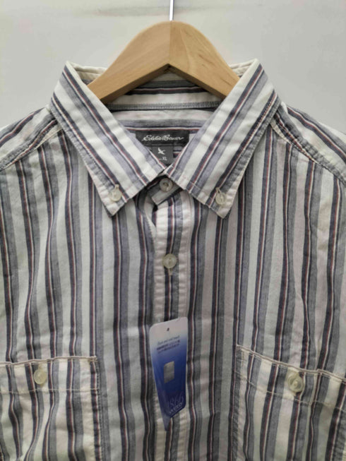 エディーバウアー Eddie Bauer マルチストライプ L/S レギュラーカラー シャツ ビックサイズ メンズ import:XL