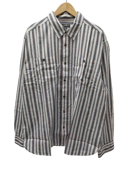 エディーバウアー Eddie Bauer マルチストライプ L/S ボタンダウン シャツ ビックサイズ メンズ import:XL