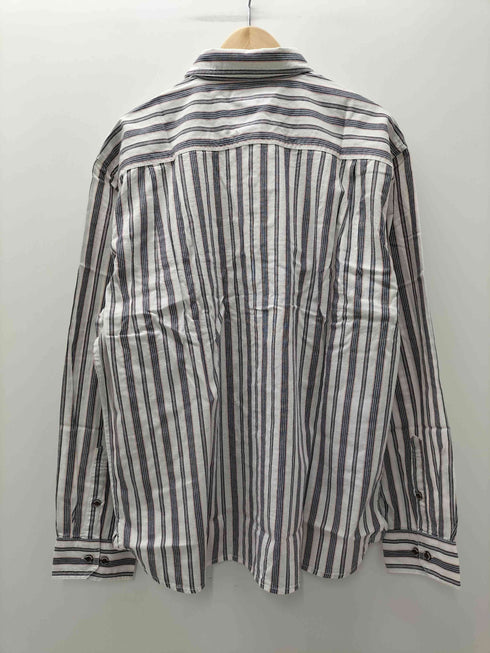 エディーバウアー Eddie Bauer マルチストライプ L/S ボタンダウン シャツ ビックサイズ メンズ import:XL