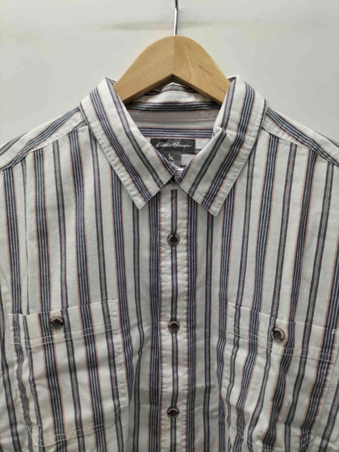 エディーバウアー Eddie Bauer マルチストライプ L/S ボタンダウン シャツ ビックサイズ メンズ import:XL