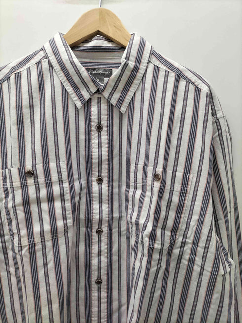 エディーバウアー Eddie Bauer マルチストライプ L/S ボタンダウン シャツ ビックサイズ メンズ import:XL