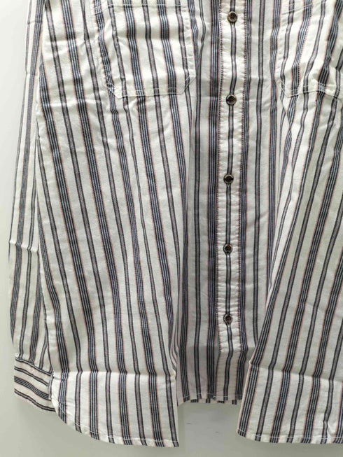 エディーバウアー Eddie Bauer マルチストライプ L/S ボタンダウン シャツ ビックサイズ メンズ import:XL