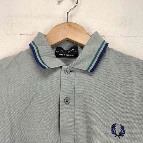 フレッドペリー FRED PERRY イングランド製 ワンポイント刺繍鹿の子ポロシャツ メンズ 36