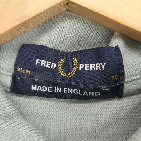 フレッドペリー FRED PERRY イングランド製 ワンポイント刺繍鹿の子ポロシャツ メンズ 36