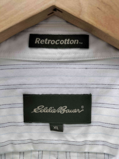 エディーバウアー Eddie Bauer レトロコットン マルチストライプ L/S ボタンダウン シャツ ビックサイズ メンズ import:XL