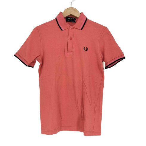 フレッドペリー FRED PERRY イングランド製 ワンポイント刺繍鹿の子ポロシャツ メンズ 36