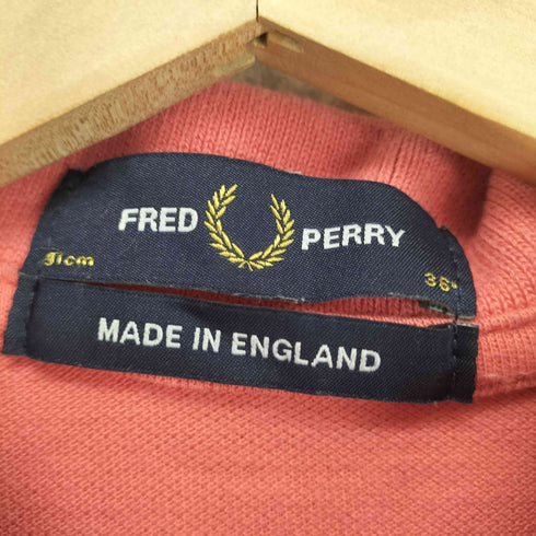 フレッドペリー FRED PERRY イングランド製 ワンポイント刺繍鹿の子ポロシャツ メンズ 36