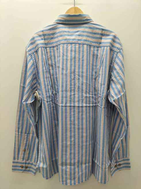 エディーバウアー Eddie Bauer マルチストライプ L/S レギュラーカラー シャツ ビックサイズ メンズ import:XL