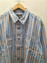 エディーバウアー Eddie Bauer マルチストライプ L/S レギュラーカラー シャツ ビックサイズ メンズ import:XL