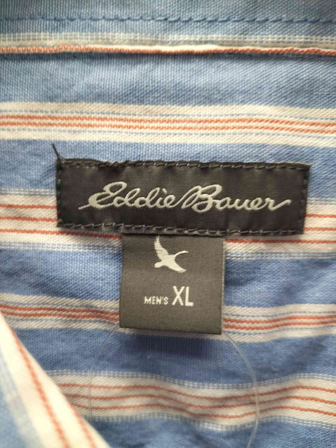エディーバウアー Eddie Bauer マルチストライプ L/S レギュラーカラー シャツ ビックサイズ メンズ import:XL