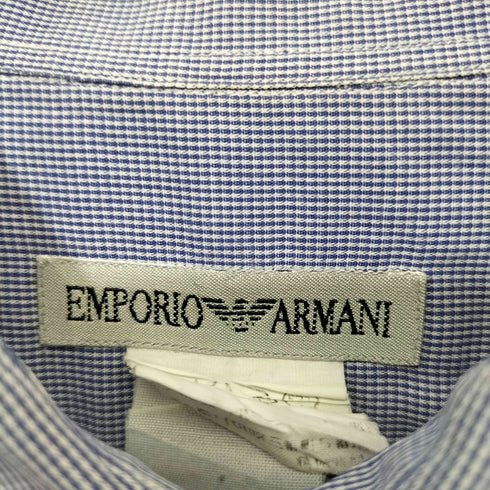 エンポリオアルマーニ EMPORIO ARMANI S/S チェック柄シャツ メンズ FR:40