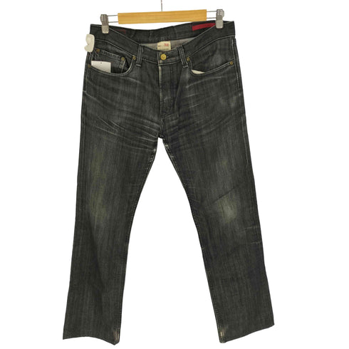 バナナリパブリック BANANA REPUBLIC 00S USA製 5ポケット ボタンフライ ストレート デニムパンツ ブラックデニム メンズ 32