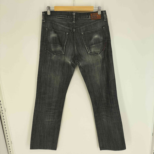 バナナリパブリック BANANA REPUBLIC 00S USA製 5ポケット ボタンフライ ストレート デニムパンツ ブラックデニム メンズ 32