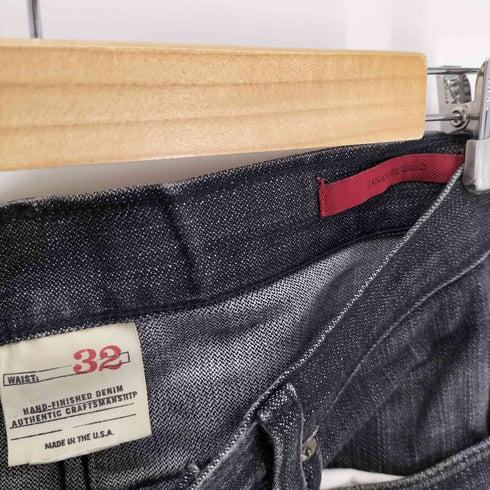 バナナリパブリック BANANA REPUBLIC 00S USA製 5ポケット ボタンフライ ストレート デニムパンツ ブラックデニム メンズ 32