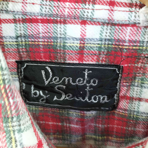 VENETO by SEATON 襟芯 チェック シャツ メンズ import:M