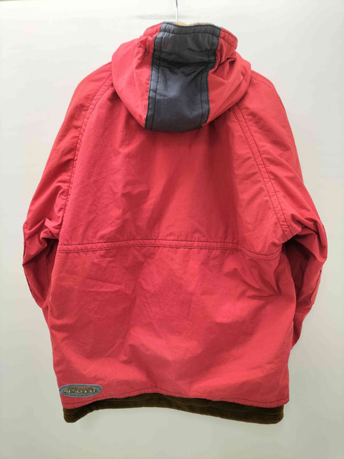 デサント descente フリース レイヤード アノラックパーカー ナイロン ハーフジップ メンズ JPN:M