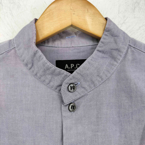 アーペーセー A.P.C. ラウンドカットバンドカラーシャツ メンズ import:M
