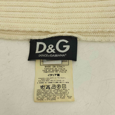 ディーアンドジードルチェアンドガッバーナ D&G DOLCE&GABBANA イタリア製 50/50 アクリル ウール ケーブル編み ニット マフラー メンズ